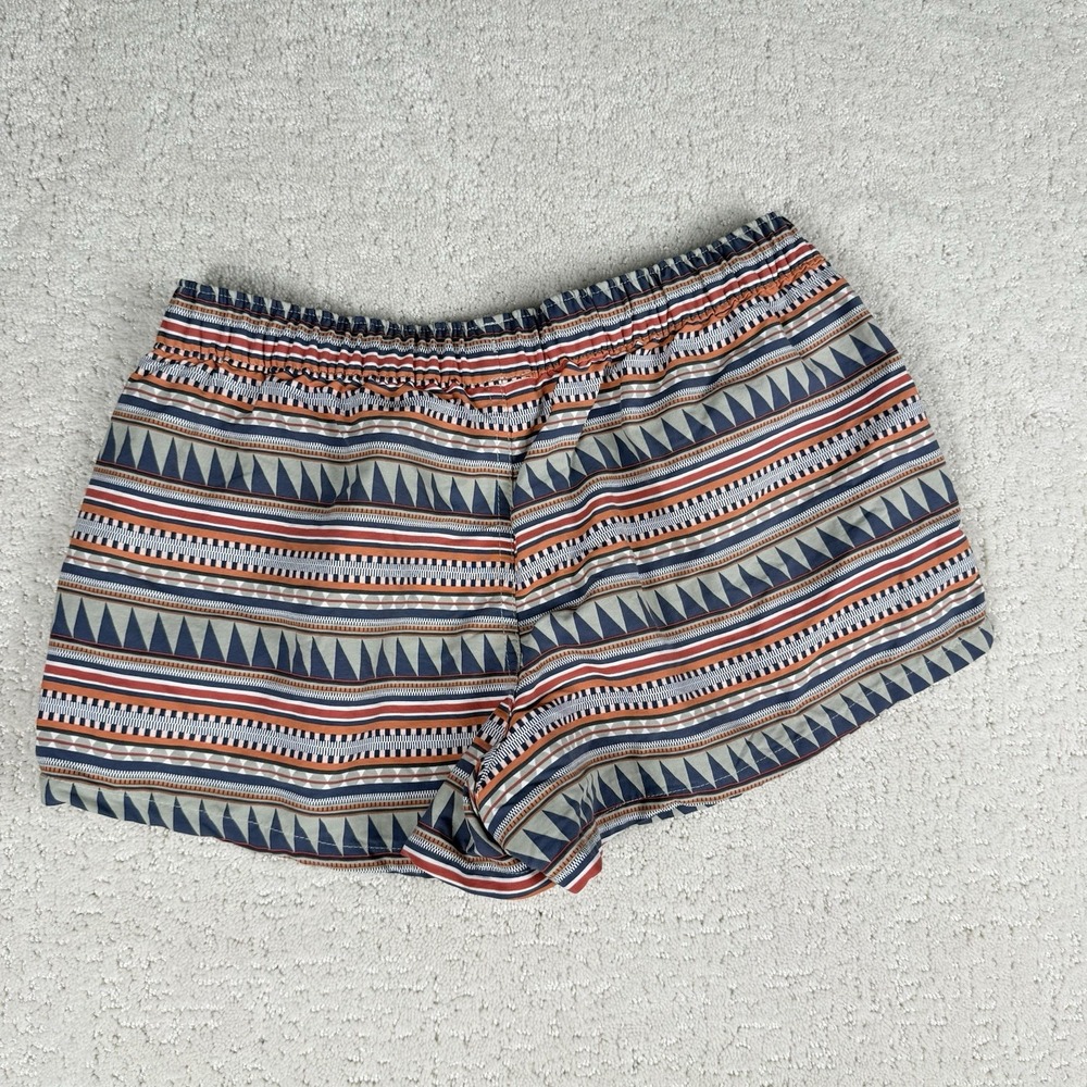 Patagonia Baggies Shorts Womens S Orange Blue Geometric Tribal Print 57043 - Picture 3 of 13